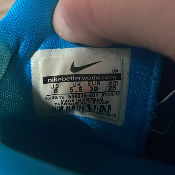 women’s Nike hyperquickness size 8 blue white sneakers athletic shoes hi top - Picture 7 of 9